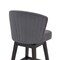 Armen Living Brandy 30" Bar Height Swivel Gray Fabric and Espresso Wood Bar Stool LCBDBAESGR30 - alternate 3